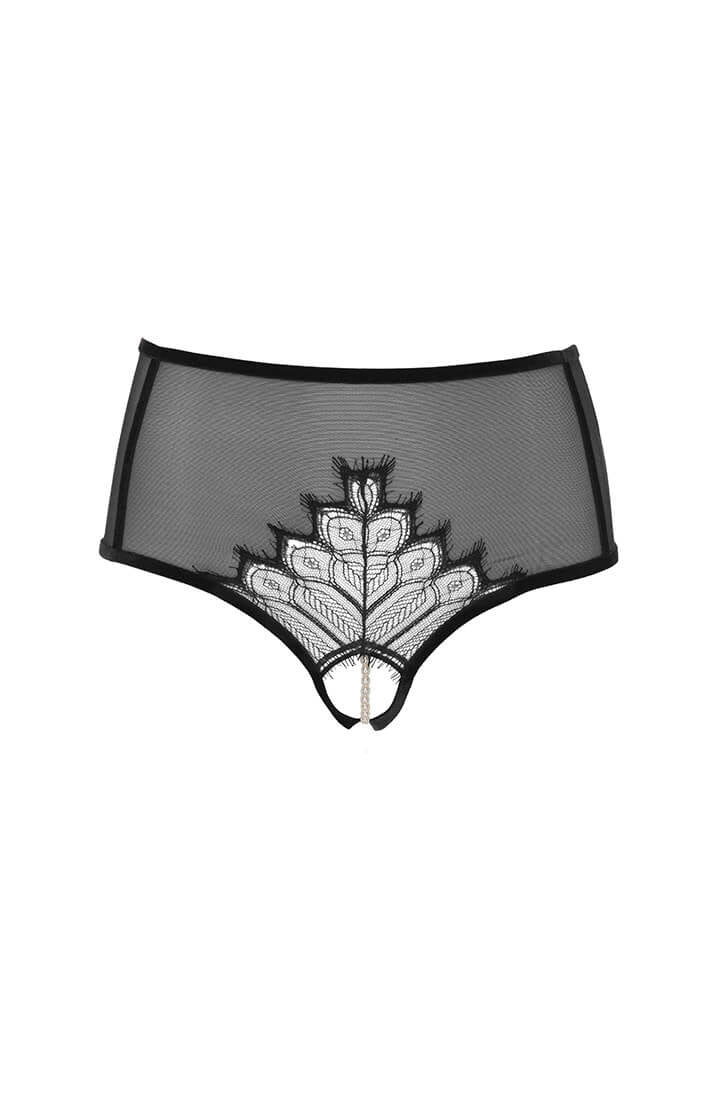 High waist panty with pearl string - Kyoto High Waist