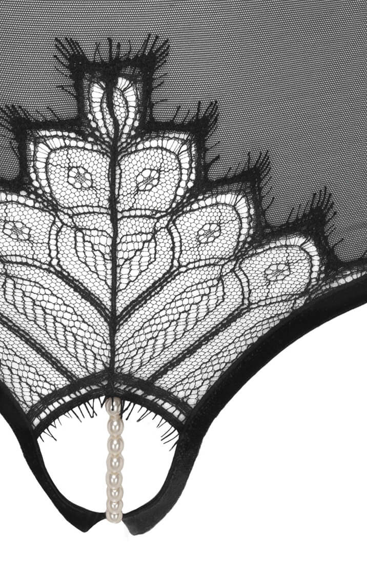 High waist panty with pearl string - Kyoto High Waist