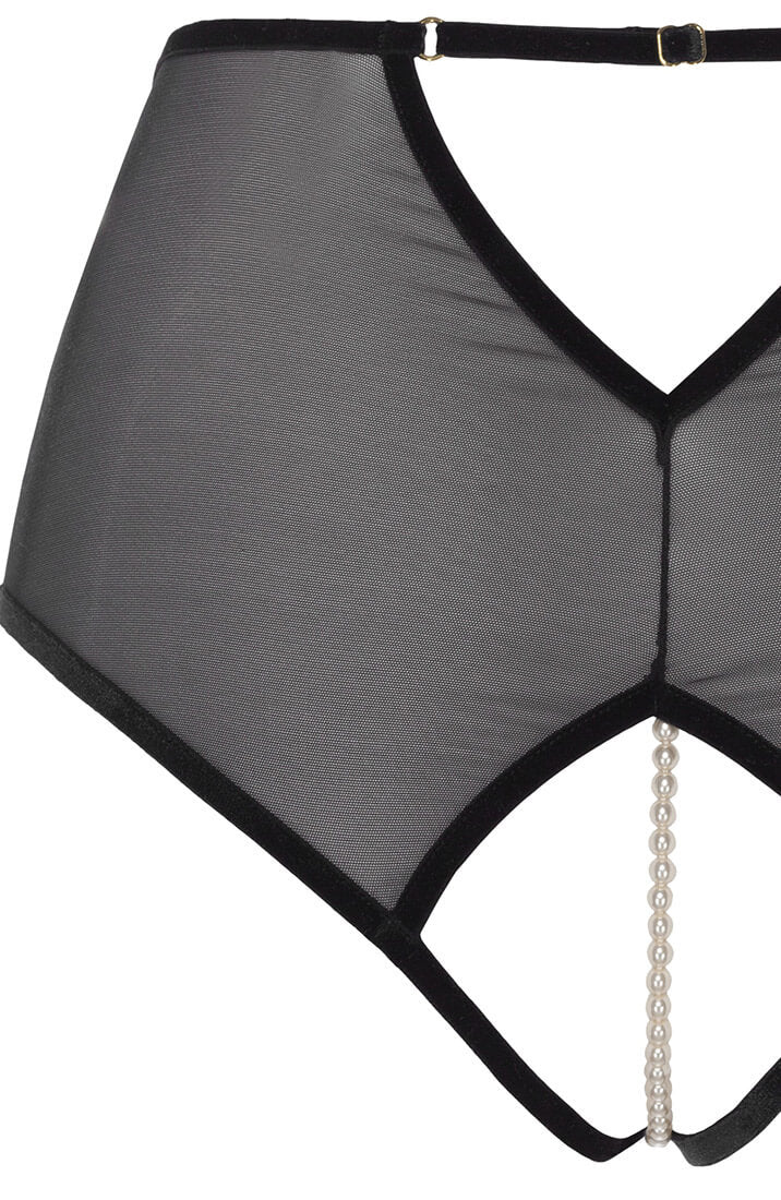 High waist panty with pearl string - Kyoto High Waist