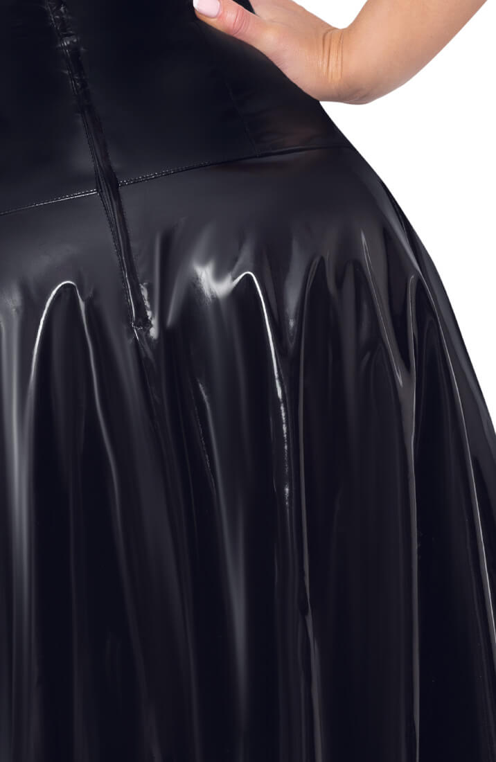 Black lace-up vinyl dress - High Maintenance