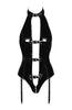 Black vinyl bodysuit with 2-way zip - Suit Yourself