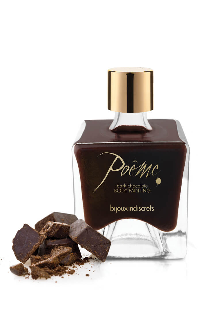 Chocolate body paint & feather - Dark Chocolate