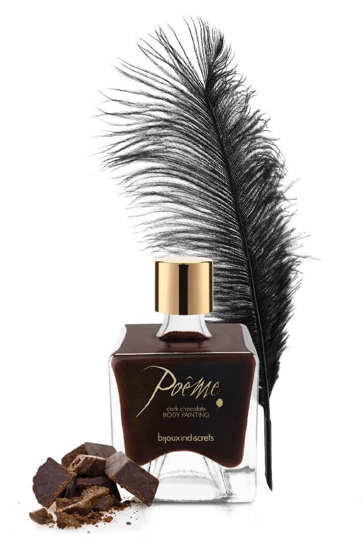 Chocolate body paint & feather - Dark Chocolate