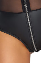 Load image into Gallery viewer, Black bodysuit with metal zip - Bedroom Vibes