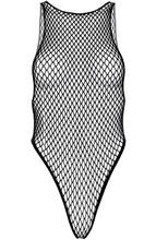 Load image into Gallery viewer, Black industrial net bodysuit lingerie