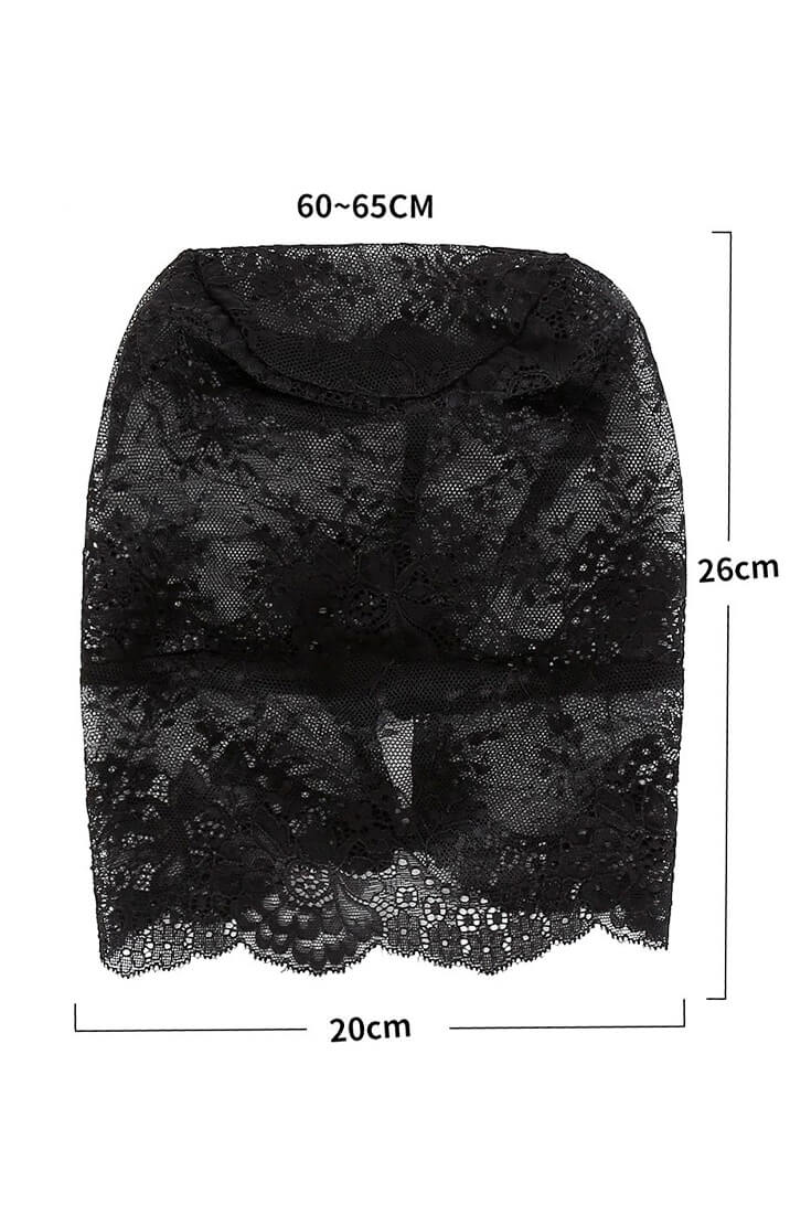 COAX Copenhagen black lace hood mask with see-through design