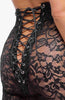 Sheer black lace pencil skirt