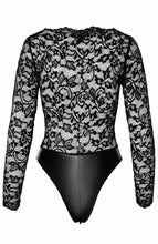 Load image into Gallery viewer, Lace X wet look bodysuit