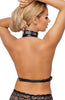 Faux leather chest harness