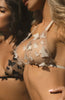 White bra & string lingerie with butterflies - Julie Ambers