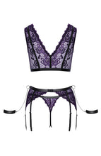 Load image into Gallery viewer, Lingerie set with metal restraints &amp; string