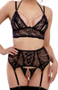 Crotchless lingerie set with jewelry