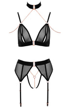 Load image into Gallery viewer, Lingerie set with rose-gold jewelry &amp; string