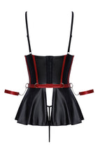 Load image into Gallery viewer, Peplum lingerie with open cup &amp; restraints