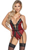 Red crotchless wet look bodysuit - Lavish Existence