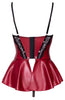 Red open cup peplum chemise