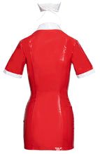 Load image into Gallery viewer, Red vinyl naughty nurse costume - To The Rescue