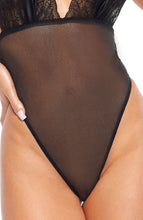 Load image into Gallery viewer, Black lingerie bodysuit
