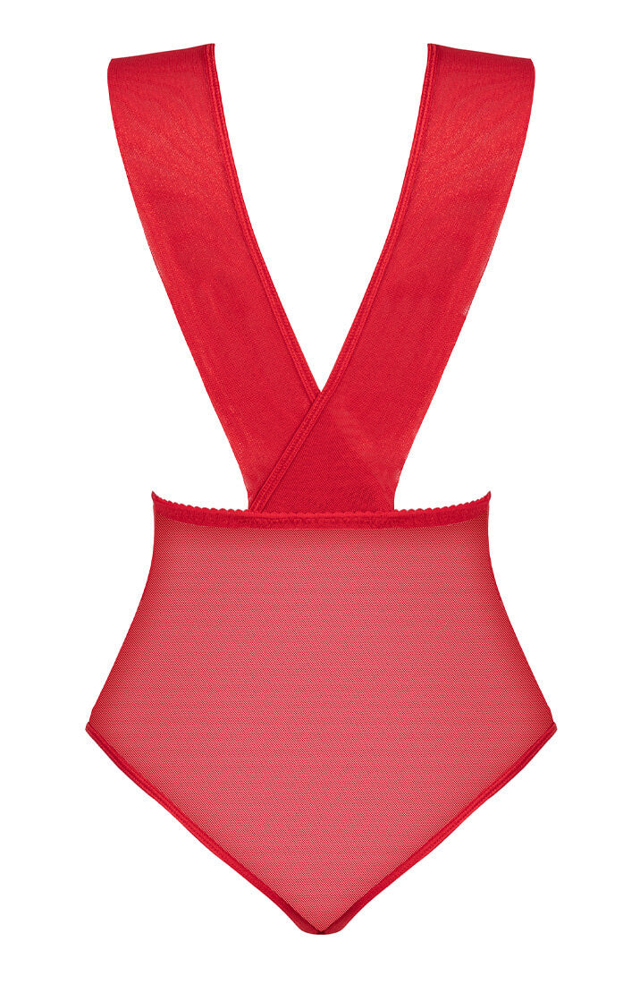 Red lingerie bodysuit 