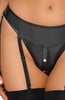 Black lingerie set with restraints