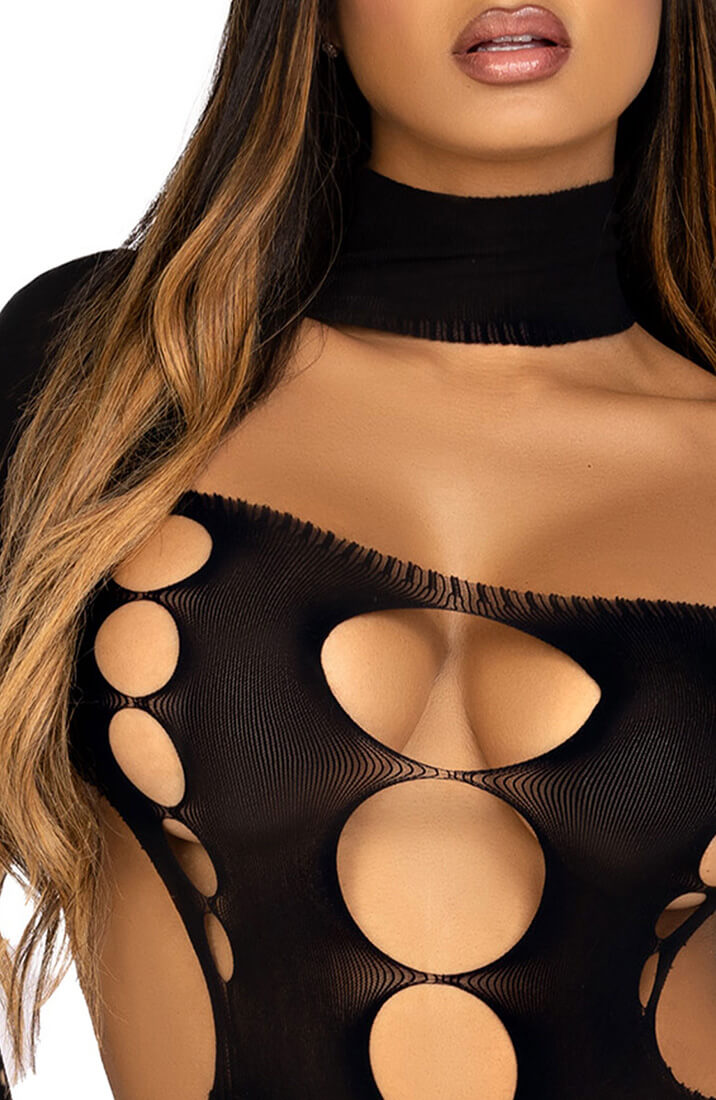Black cut-out bodysuit