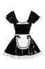 Black vinyl french maid costume - French Kisses