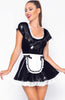 Black vinyl french maid costume - French Kisses