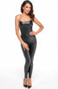 Wet look X Crocodile Catsuit with lace-up back