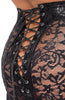 Wet look X lace pencil skirt - Nymphomania