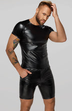 Load image into Gallery viewer, Wet look X snakeskin t-shirt - STUD