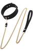 BDSM Deluxe 5 Item Kit - Black - collar with leash