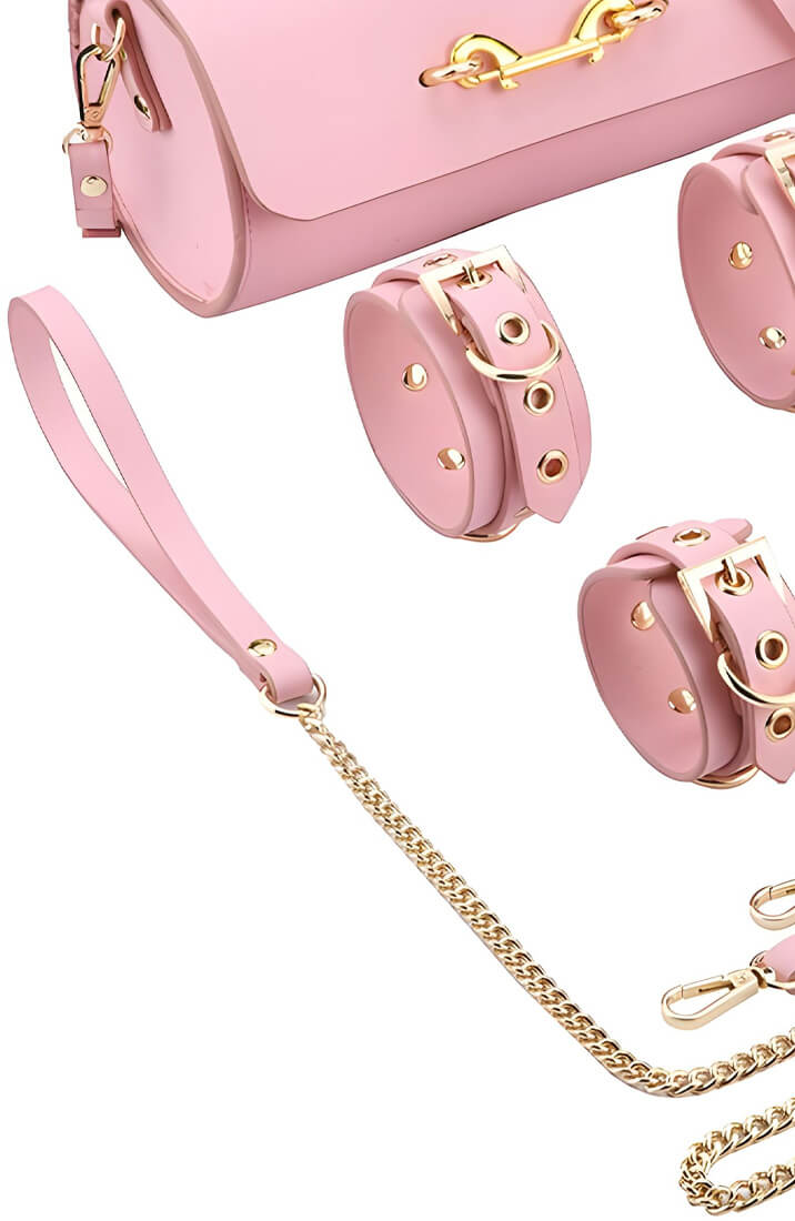 COAX Copenhagen BDSM deluxe 5-item kit in pink with storage purse