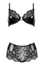 Black bra and panty set

