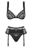 Black 3 pc lingerie set