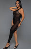 Black asymmetric bodystocking