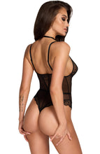 Load image into Gallery viewer, Black bodysuit with choker-strap