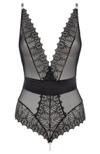 Load image into Gallery viewer, Black bodysuit with pearl string - Destino Body