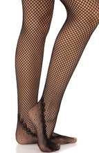 Load image into Gallery viewer, Black crotchless tights with hearts