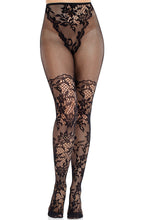 Load image into Gallery viewer, Rear angle of black lace tights by COAX Copenhagen