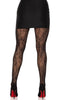 Black garden rose lace tights