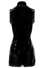 Load image into Gallery viewer, Black vinyl dress