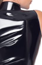 Load image into Gallery viewer, Black vinyl dress