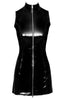 Black vinyl dress