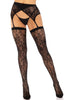 Black lace thigh highs & garter belt