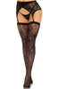 Black lace thigh highs & garter belt