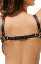 Load image into Gallery viewer, Black leather body harness lingerie