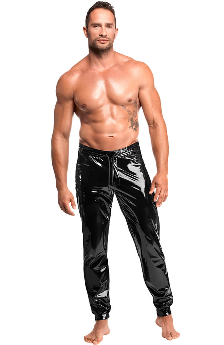 Black Long PVC Pants - Voltage