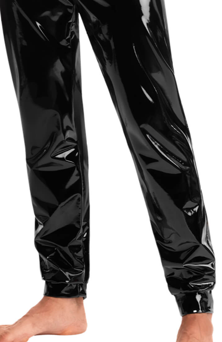 Black Long PVC Pants - Voltage