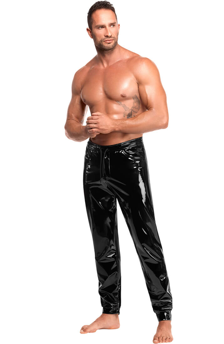Black Long PVC Pants - Voltage