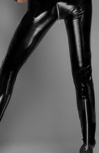 Load image into Gallery viewer, Dominate the room in this ultra-glossy black PVC catsuit with a versatile 3-way zipper - power has never looked this good